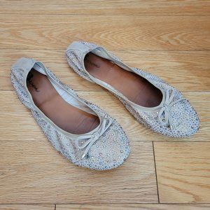 Browns Shiny Ballet Flats